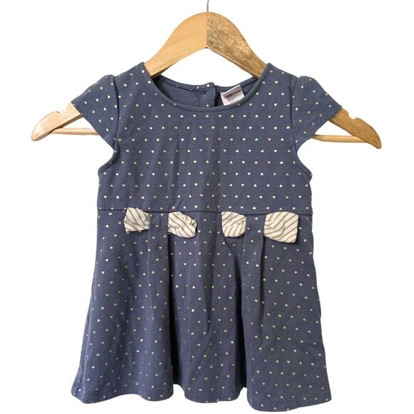 Catherine Malandrino Other - Catherine Malandrino Girls Blouse Sz 5T Blue and Gold Hearts